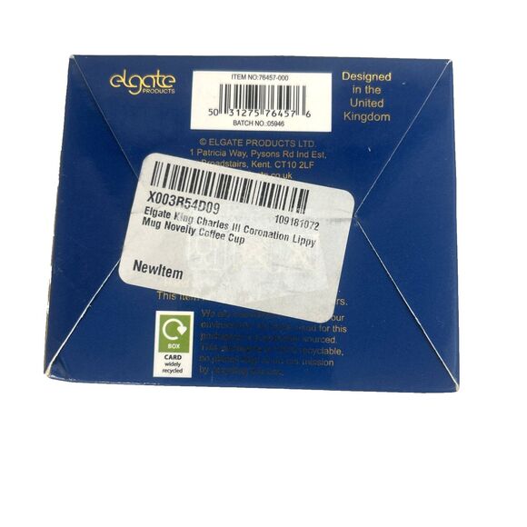 King Charles III Coronation Collectors Lippy Mug Souvenir Elgate Gold Plated NEW - Picture 7 of 7